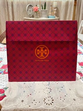 Tory Burch Pink Envelope Paper Bag